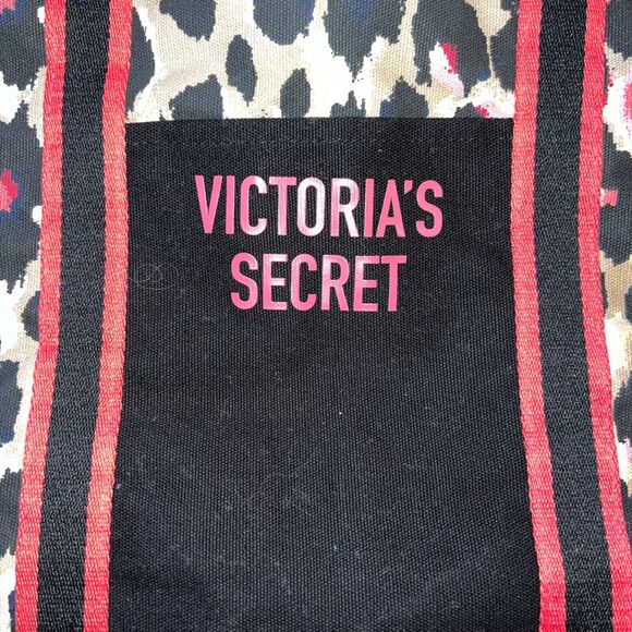 Victorias Secret Womens Large Bag Travel Weekend Leopard Cheetah Animal Print - Picture 8 of 16